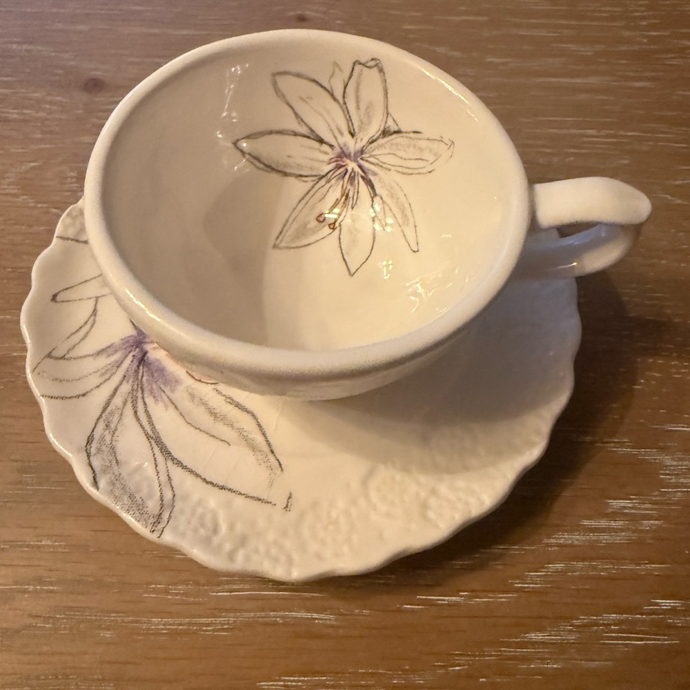 Elegant Floral Tea Set from Anthropolohie - Picture 4 of 5